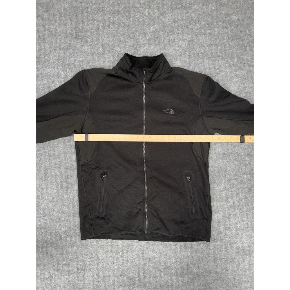 The North Face TKA Stealth Jacket Mens Large Black Zip‎ Up TNF Fleece Longsleeve